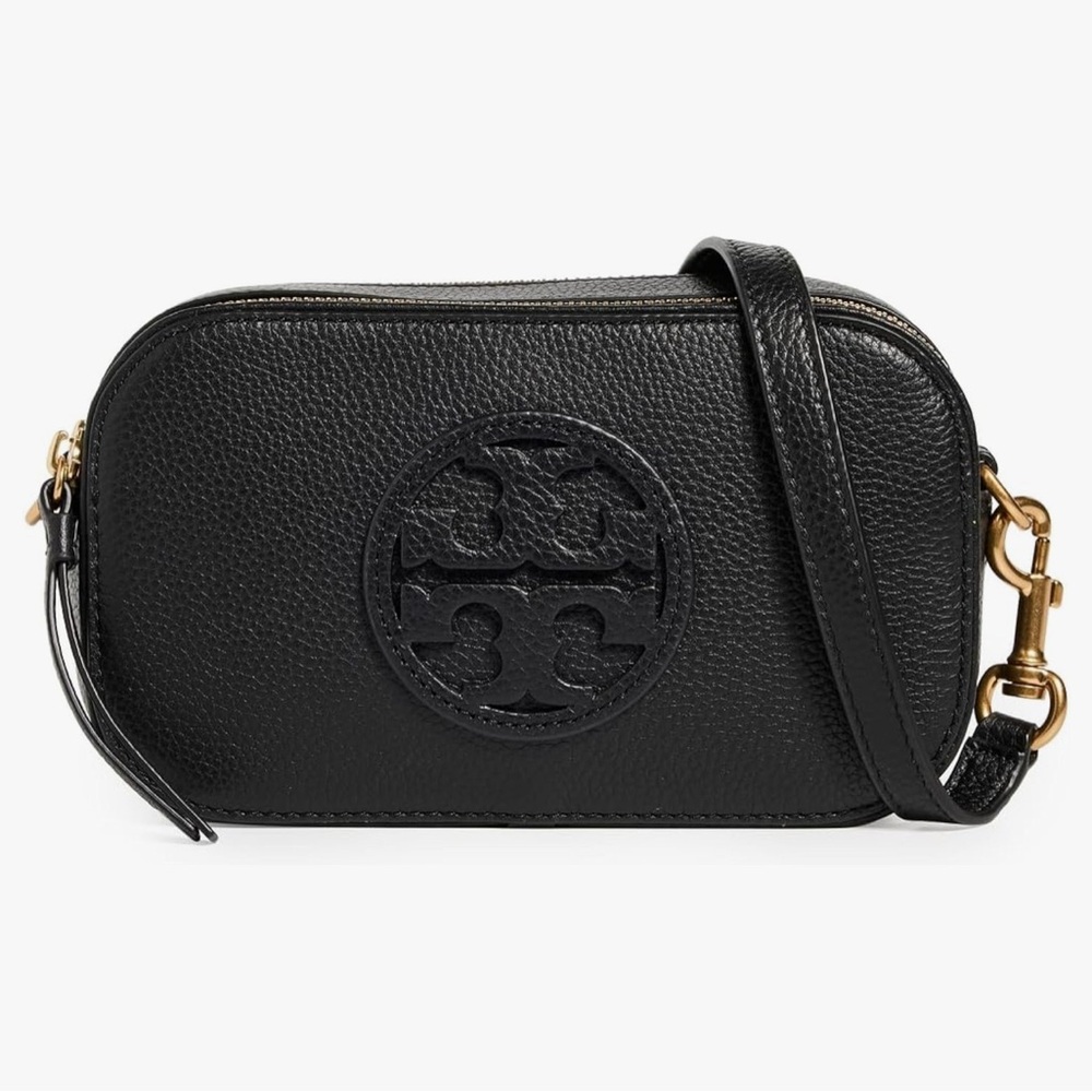 Tory Burch Black Crossbody Bag with Gold Hardware